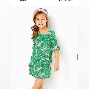 Lilly Pulitzer Pink and Green Leaf Dress